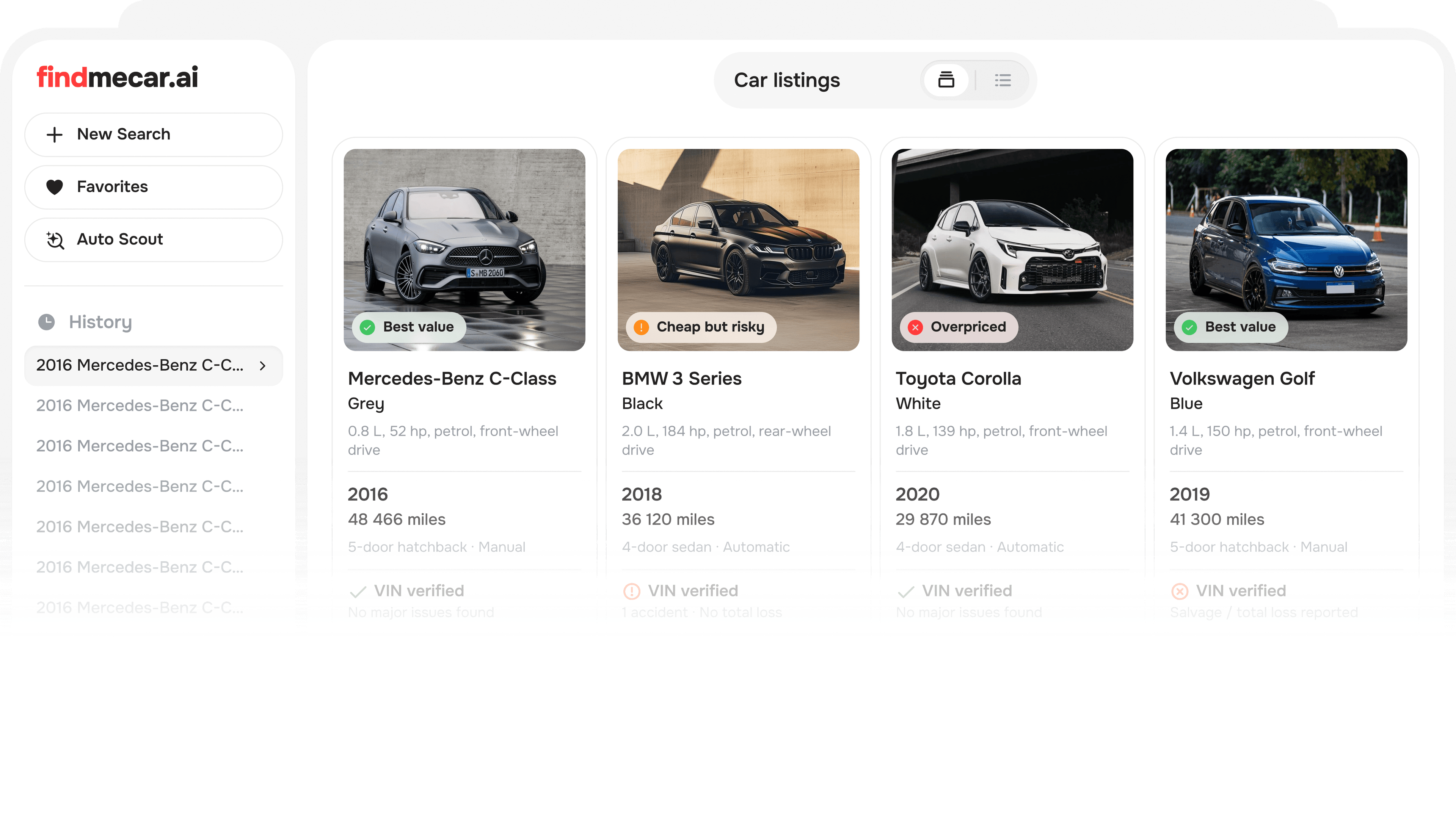Car Listings Preview