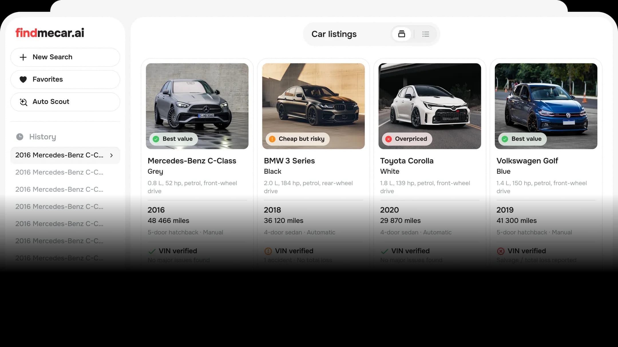Car Listings Preview